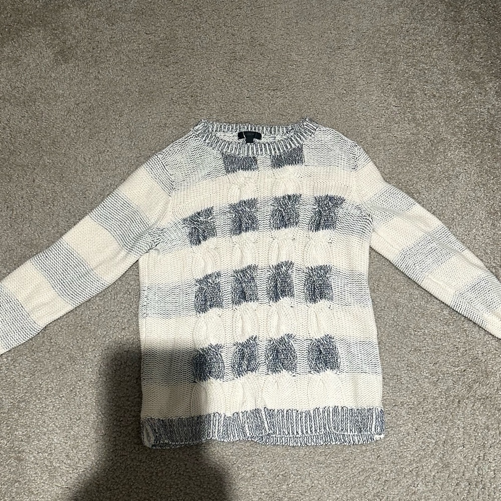 J Crew Herringone Knit Sweater size small